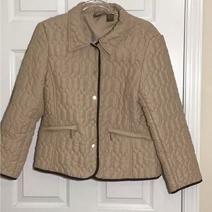 Jane Ashley Quilted Tan Jacket Size M